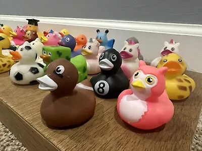 Huge Lot Of 30 Rubber Duck Duckies Sports Minecraft Holiday Unicorn Animals Jeep • $25