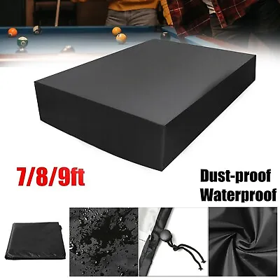 Replacement Black Oxford Cloth Billiard Pool Table Cover 8/9 Feet Size • $69.23