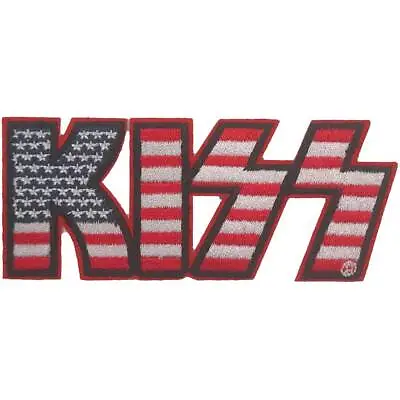 £3.89 • Buy Officially Licensed KISS USA Logo Iron On Patch- Music Rock Band Patches M023