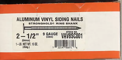 STRONGHOLD Ring-shank 2-1/2” Aluminum Siding Nails - 1lb Box • $17.95