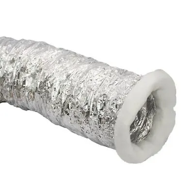 4  5  6  8  10  12  Flexible Acoustic Ducting Hydroponics 5 10 Meters Foil Vent • £10.95