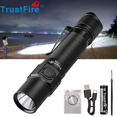 Trustfire T10R LED Tactical Flashlight 1800Lumen Type-C Quick Charging EDC Torch • $29.99