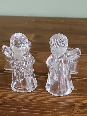 Mikasa Cherub Angel Candle Holder  Austria Lead Crystal Pair • $15