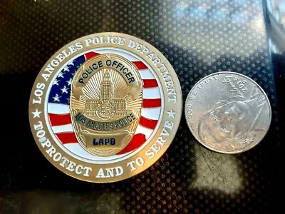 City Of Los Angeles Police Department Red White And Blue Challenge Coin • £13.75
