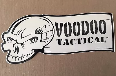 X Large VOODOO TACTICAL FIREARM Glossy VINYL Sticker Hunting TACTICAL Black Whit • $9.95