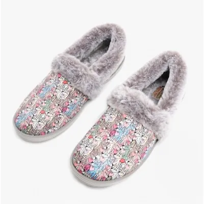 £34.90 • Buy Skechers Bobs TOO COZY PAWS FOREVER Faux Fur-Lined Slippers In Multi Dog Pattern