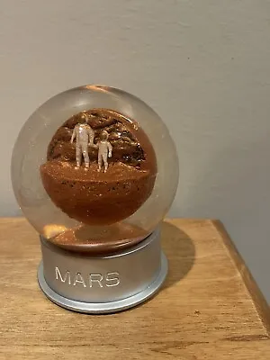 MARS Water Globe 2 Space Astronauts Red Dust Sandstorm EUC Humango Toys • $25