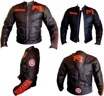 R1 Motorbike Leather Jacket MOTOGP Racing Motorcycle Men Biker Leather Jacket. • $149.99