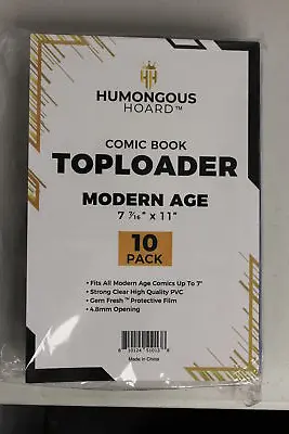 (50) Humongous Hoard Current Comic Book Top Loader W/Gem Fresh Coating 5 Packs • $85