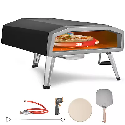 VEVOR 16  Outdoor Pizza Oven Portable Gas Pizza Oven Bottom Rotation Foldable • $299.99