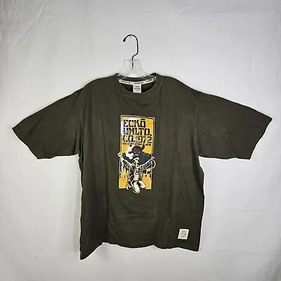 RARE Y2K Ecko Unltd The Revolution Is Here Double Sided Olive Green T-Shirt 2XL • $59.98