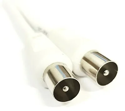 Aerial Cable Lead 1M Male To Male Short  RF TV Coaxial Digital Plug Coax • £1.99