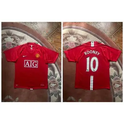 $59.99 • Buy Rooney Manchester United 2007 2008 2009 Home Soccer Football Jersey Shirt