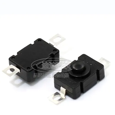 18 X 12mm AC 1.5A 250V Black Latching On Off Mini Torch Push Button SMD Switch • $6.19