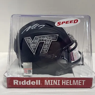 Mike Vick Signed Virginia Tech Speed Mink Helmet JSA Certified  • $85