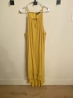 Woman's Mlle Gabrielle Size 3x Yellow Midi Dress • $14.99