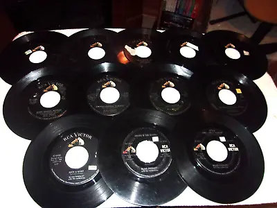 ELVIS PRESLEY ( 12 ) Disc 45 RPM LOT - Most With Label Issue - See Photos • $16