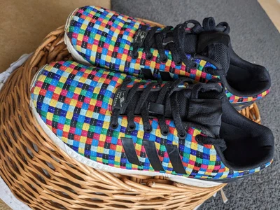 £9 • Buy Adidas Torsion 7.5 Trainers Elmer Multicoloured Patchwork Weave
