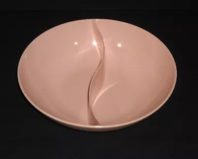 Windsor Melmac Pink Divided Serving Vegetable Bowl #417-1 Vintage Made In USA • $11.49