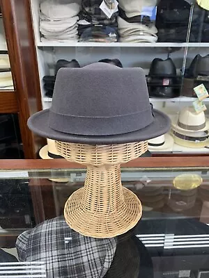 Men's Kangol LiteFelt® Pork Pie Hat 100% Wool Large Made In USA  Gray • $75