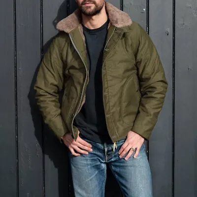 IRON HEART IHM-35-23FW Whipcord N1 Deck Jacket Olive Drab Gree Size LM-XXL • $619.99