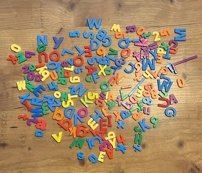 Lot Mixed Colors And Sizes Plastic Magnetic Fridge Alphabet Letters Numbers • $11