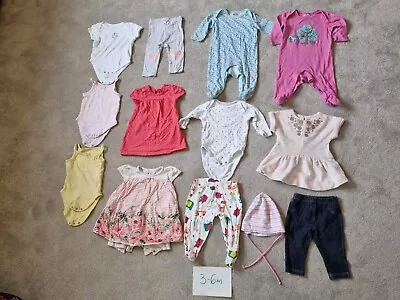 Baby Girl Clothes Bundle 3-6 Months Mothercare Next Disney H&M F&F • £11.99