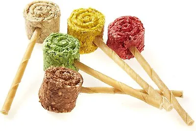 £23.99 • Buy RAWHIDE MUNCHY LOLLIPOPS Assorted Colours Dog Chew Treat Natural Chewing