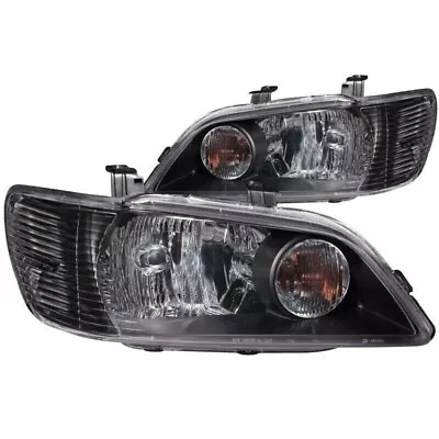 ANZO 121101 For 2002-2003 Mitsubishi Lancer Crystal Headlights Black • $230.95