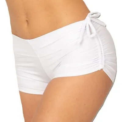 NEW Eco Friendly Cheeky Adjustable Length Tie Side Stretch Hot Yoga Shorts NWT • $39.99