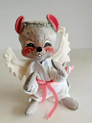 Vtg 1994 ANNALEE Bendable Plush Mouse Angel Approximately 6  Tall  #15679 • $10
