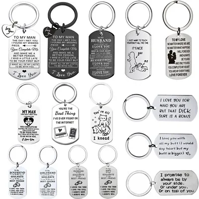 Valentines Day Gifts For Her Him I Love You Husband Wife Girlfriend BF Keyring • £4.29