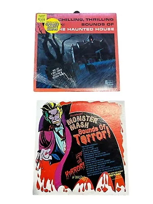 Lot Of 2 MONSTER MASH SOUNDS OF TERROR 1974 O HORROR HALLOWEEN  Disney Haunted • $28