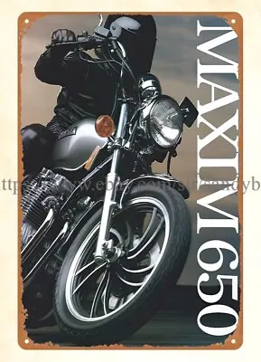Motorcycle Gift For Dad Mancave Machinist Maxim 650 Metal Tin Sign Wall Art Sale • $18.87