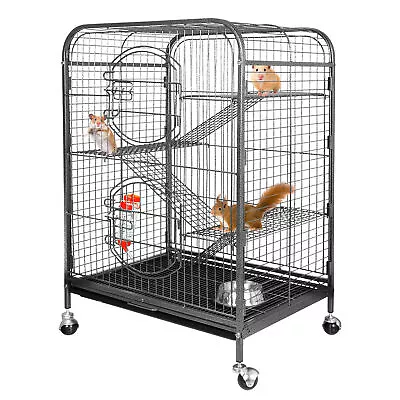 37  Ferret Cage 4 Level Metal Rat Cage W/2 Doors Wheels For Small Animal Cage • $60.58