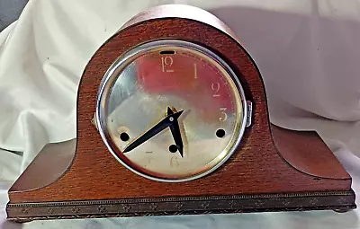 Vintage 1930s Napolean Hat Clock Converted To A Quartz Movement Nice Wooden Case • £20