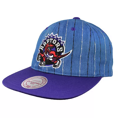 Mitchell & Ness Toronto Raptors Adjustable Snapback Cap Denim INTL295 TORRAP • £17.99