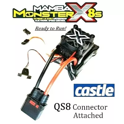 RCP-RTR Castle Creations Mamba Monster X 8S ESC With QS8 Connector Attached • $224.99