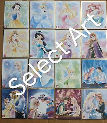 $9 • Buy Disney Art Shikishi Colored Paper JP Cinderella Elsa Aladdin Princess Artwork