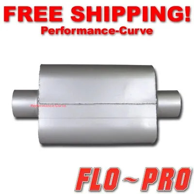 2 Chamber Performance Exhaust Street Muffler FLO-PRO Super V - 3  C/C - V43040 • $42.95