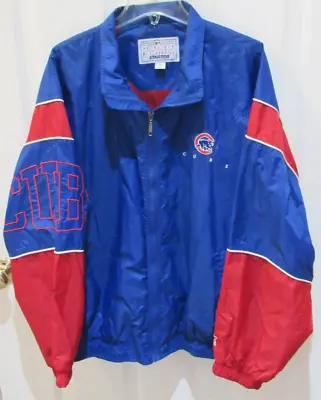 Vintage STARTER CHICAGO CUBS Jacket Men's Size XL MLB Baseball Windbreaker 90's • $49.99