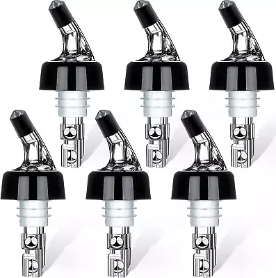 Liquor Bottle Pourers Set Of 6 Wine Pourers 1Oz Measured Liquor Pourers Liquor D • $21.99