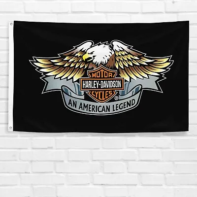 For Harley Davidson Motorcycle Enthusiast 3x5 Ft Flag Vintage Garage Banner • $13.99