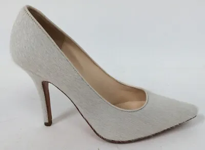 £9.99 • Buy Max Mara White Fur High Heels Slip On Made In Italy UK Size 3 With Bag #965