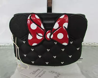 Disney Loungefly Minnie Mouse Fanny Pack Studded OG Heart Logo RARE NWT • £77.05