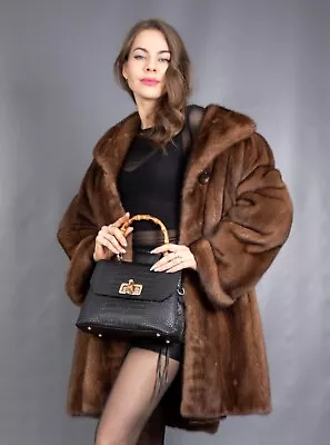 3542 Superior Real Mink Coat Luxury Fur Jacket Beautiful Look Size Xl • $250