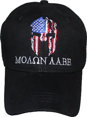 Sparta Molon Labe Patriotic USA Come And Take It Trump NRA Black Hat Cap R1 • $12.88