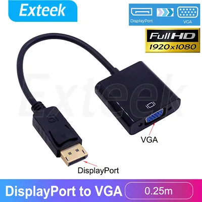 Displayport Display Port DP Male To VGA Female Video Converter Adapter Cable PC • $5.90