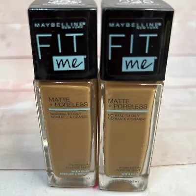 Lot Of 2-Maybelline Fit Me Matte+Poreless Foundation  #335 Classic Tan • $12