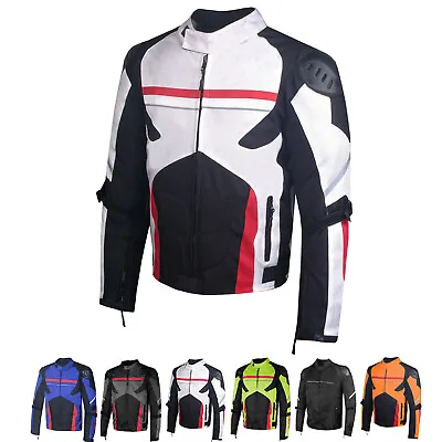 Men Mesh AirTrek Motorcycle Touring Waterproof Rain Armor Biker Jacket • $79.97